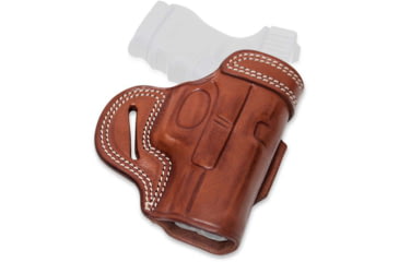 Image of Cebeci Arms Leather Belt Holster Reinforced Combat Grip for 1911 &amp; All Clones w/rail 5in Barrel, Tan, Left Hand, 20724LT66