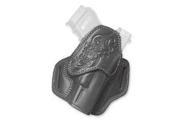 Image of Cebeci Arms Leather Floral Design Combat Grip Holsters, Canik TP9, Right, Black, 20860RB84