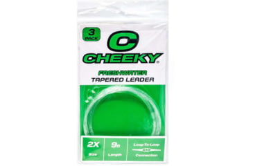 Image of Cheeky Fishing Freshwater Leader, 3-Pack, 2X, Clear, C-LEA-2XN-3PK