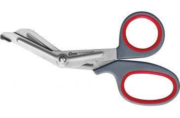 Image of Clauss Professional Snips,Serrated, Gray/Red Nylon Handle CL18053