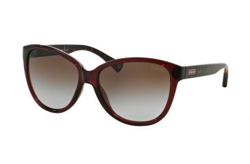 Image of Coach L065 ROBYN HC8074 Bifocal Prescription Sunglasses HC8074-514768-58 - Lens Diameter 58 mm, Frame Color Burgundy/Dark Tortoise