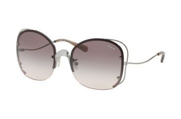 Image of Coach L1019 HC7081 Bifocal Prescription Sunglasses HC7081-90043B-58 - Lens Diameter 58 mm, Frame Color Shiny Standard Gunmetal