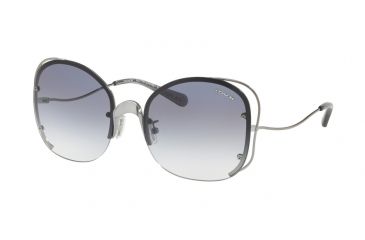 Image of Coach L1019 HC7081 Bifocal Prescription Sunglasses HC7081-900479-58 - Lens Diameter 58 mm, Frame Color Shiny Standard Gunmetal