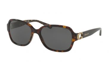 Image of Coach L1031 HC8241 Sunglasses 550787-57 - Dark Tortoise Frame, Dark Grey Solid Lenses