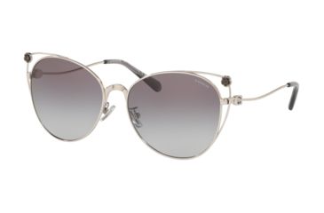 Image of Coach L1079 HC7096B Progressive Prescription Sunglasses, 58mm, Shiny Silver, HC7096B-900111-58-PRO