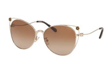 Image of Coach L1079 HC7096B Progressive Prescription Sunglasses, 58mm, Shiny Light Gold, HC7096B-900513-58-PRO