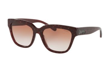 Image of Coach L1076 HC8262F Progressive Prescription Sunglasses, 55mm, Burgundy Glitter, HC8262F-554513-55-PRO