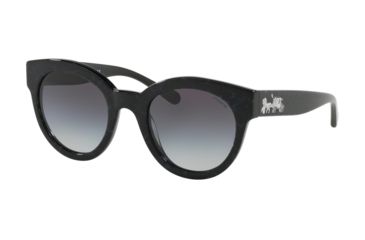 Image of Coach L1084 HC8265 Progressive Prescription Sunglasses, 51mm, Blue Glitter, HC8265-55468G-51-PRO