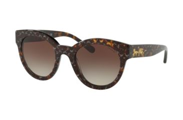 Image of Coach L1084 HC8265 Progressive Prescription Sunglasses, 51mm, Tortoise Glitter, HC8265-554713-51-PRO