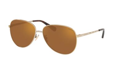 Image of Coach L1089 HC7094 Progressive Prescription Sunglasses, 60mm, Shiny Light Gold, HC7094-90052T-60-PRO