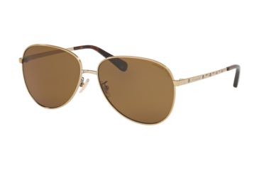Image of Coach L1089 HC7094 Progressive Prescription Sunglasses, 60mm, Shiny Light Gold, HC7094-900583-60-PRO