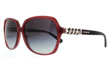 Image of Coach L130 HC8155Q Progressive Prescription Sunglasses HC8155Q-532111-59 - Lens Diameter 59 mm, Frame Color Milky Black Cherry/Black
