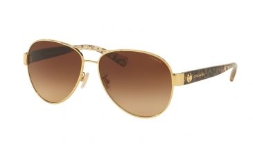 Image of Coach L148 HC7063 Bifocal Prescription Sunglasses HC7063-926013-58 - Lens Diameter 58 mm, Frame Color Gold/Wild Beast
