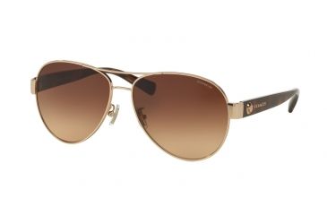 Image of Coach L148 HC7063 Bifocal Prescription Sunglasses HC7063-926213-58 - Lens Diameter 58 mm, Frame Color Light Gold/Dark Tortoise