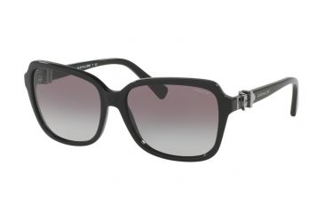 Image of Coach L1599 HC8179F Single Vision Prescription Sunglasses HC8179F-500211-58 - Lens Diameter 58 mm, Frame Color Black