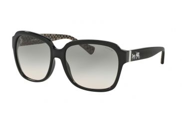 Image of Coach L1603 HC8185F Progressive Prescription Sunglasses HC8185F-526111-58 - Lens Diameter 58 mm, Frame Color Black/Black Military Sig C