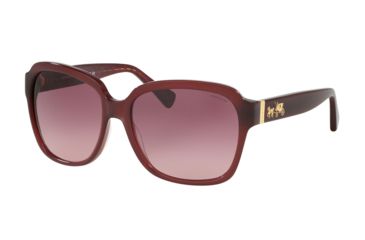 Image of Coach L1603 HC8185F Progressive Prescription Sunglasses, 58mm, Milky Black Cherry/Amaranth, HC8185F-5396G2-58-PRO