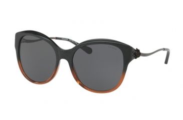 Image of Coach L1610 HC8189 Progressive Prescription Sunglasses HC8189-547587-55 - Lens Diameter 55 mm, Frame Color Black Amber Glitter Gradient
