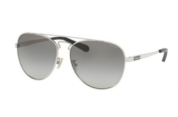 Image of Coach L1614 HC7069 Single Vision Prescription Sunglasses HC7069-929411-60 - Lens Diameter 60 mm, Frame Color Silver/Black Gunmetal