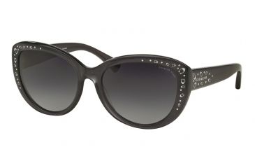 Image of Coach L560 HC8162F Single Vision Prescription Sunglasses HC8162F-5344T3-56 - Lens Diameter 56 mm, Frame Color Dark Grey Crystal