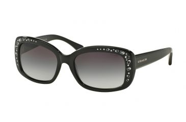 Image of Coach L563 HC8161F Single Vision Prescription Sunglasses HC8161F-500211-55 - Lens Diameter 55 mm, Frame Color Black