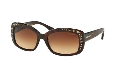 Image of Coach L563 HC8161F Single Vision Prescription Sunglasses HC8161F-512013-55 - Lens Diameter 55 mm, Frame Color Dark Tortoise