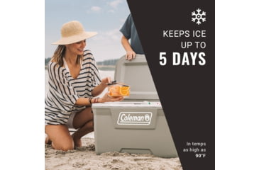Image of Coleman 316 Series 70-Quart Hard Cooler - Ship In Own Container, Rock Gray/White/Rock Gray, CM1010810001-17