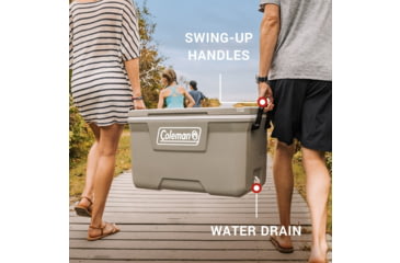 Image of Coleman 316 Series 70-Quart Hard Cooler - Ship In Own Container, Rock Gray/White/Rock Gray, CM1010810001-17