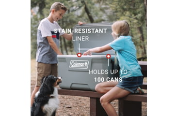 Image of Coleman 316 Series 70-Quart Hard Cooler - Ship In Own Container, Rock Gray/White/Rock Gray, CM1010810001-17