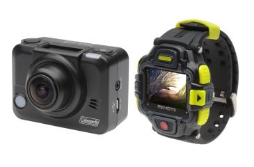 Image of Coleman Bravo2 1080p HD &amp; 5.0 MP Waterproof Sports Camera Kit w/Wi-Fi and Color LCD Remote Control Watch, Black CX12WP+LCD