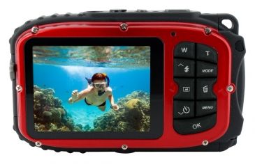 Image of Coleman Xtreme 16.0 MP Underwater Digital &amp; Video Camera, Waterproof to 33 ft, Red C5WP-R