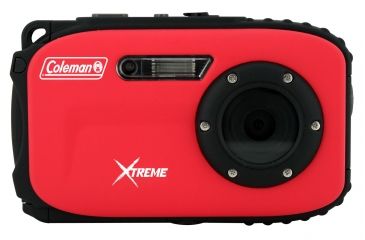 Image of Coleman Xtreme 16.0 MP Underwater Digital &amp; Video Camera, Waterproof to 33 ft, Red C5WP-R