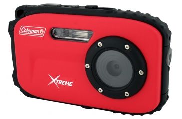 Image of Coleman Xtreme 16.0 MP Underwater Digital &amp; Video Camera, Waterproof to 33 ft, Red C5WP-R