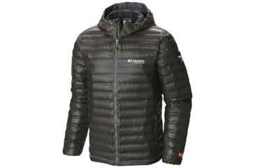 Image of Columbia OutDry Ex Gold Down Hooded Jacket - Men's-Black-Large