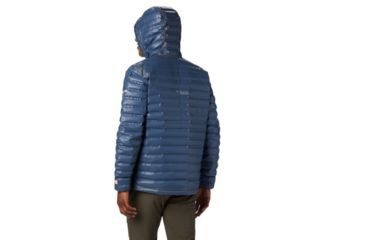 Image of Columbia OutDry Ex Gold Down Hooded Jacket - Mens, Collegiate Navy Ripstop Print, Small, 1700411464-S
