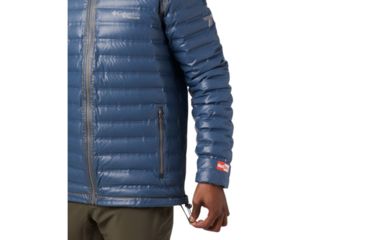 Image of Columbia OutDry Ex Gold Down Hooded Jacket - Mens, Collegiate Navy Ripstop Print, Small, 1700411464-S