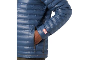 Image of Columbia OutDry Ex Gold Down Hooded Jacket - Mens, Collegiate Navy Ripstop Print, Small, 1700411464-S