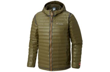 Image of Columbia OutDry Ex Gold Down Hooded Jacket - Mens, Peatmoss, 2XL, 1700411213-XXL