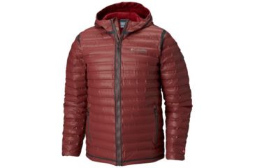 Image of Columbia OutDry Ex Gold Down Hooded Jacket - Mens, Red Element, Medium, 1700411611-M