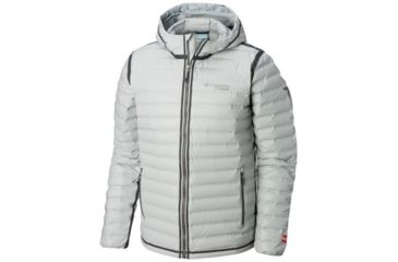 Image of Columbia OutDry Ex Gold Down Hooded Jacket - Mens, Soft Metal, Medium, 1700411385-M