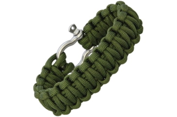 Image of Combat Ready Survival Bracelet w/Black Paracord Construction, OD Green, Large, 9in, GG OD GREEN / CBR364