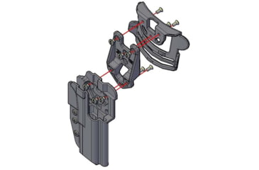 Image of Comp-Tac International OWB Kydex Modular Mount, Walther - PDP 5in, Right Hand, Black, C241WA328RBKN