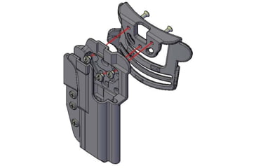 Image of Comp-Tac International OWB Kydex Modular Mount, Walther - PDP 5in, Right Hand, Black, C241WA328RBKN