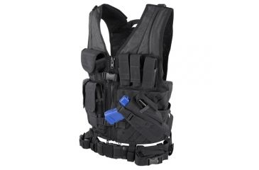 Image of Condor Outdoor Cross Draw Vest, Black, Medium/Large, CV-002