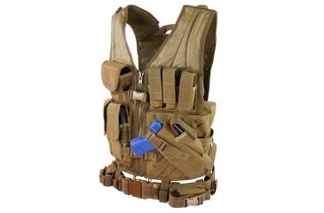 Image of Condor Outdoor Cross Draw Vest, Coyote Brown, CV-498