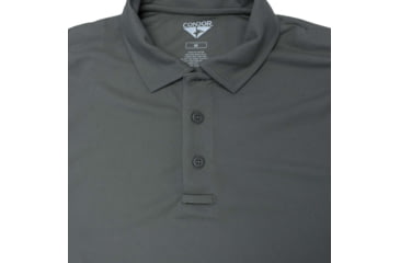 Image of Condor Outdoor Performance Long Sleeve Polo, Graphite, S, 101120-018-S