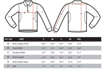 Image of Condor Outdoor Performance Long Sleeve Polo, Graphite, S, 101120-018-S