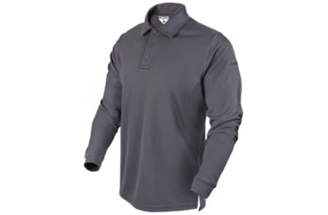 Image of Condor Outdoor Performance Long Sleeve Polo, Graphite, S, 101120-018-S