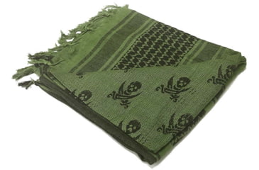 Image of Condor Outdoor Shemagh 100% Cotton, Olive Drab/Black Pirate, 201-P001