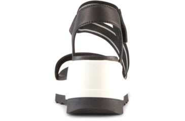 Image of Cougar Hibiscus Leather Wedge Womans Sandals, Black, 11, Hibiscus-Black-11